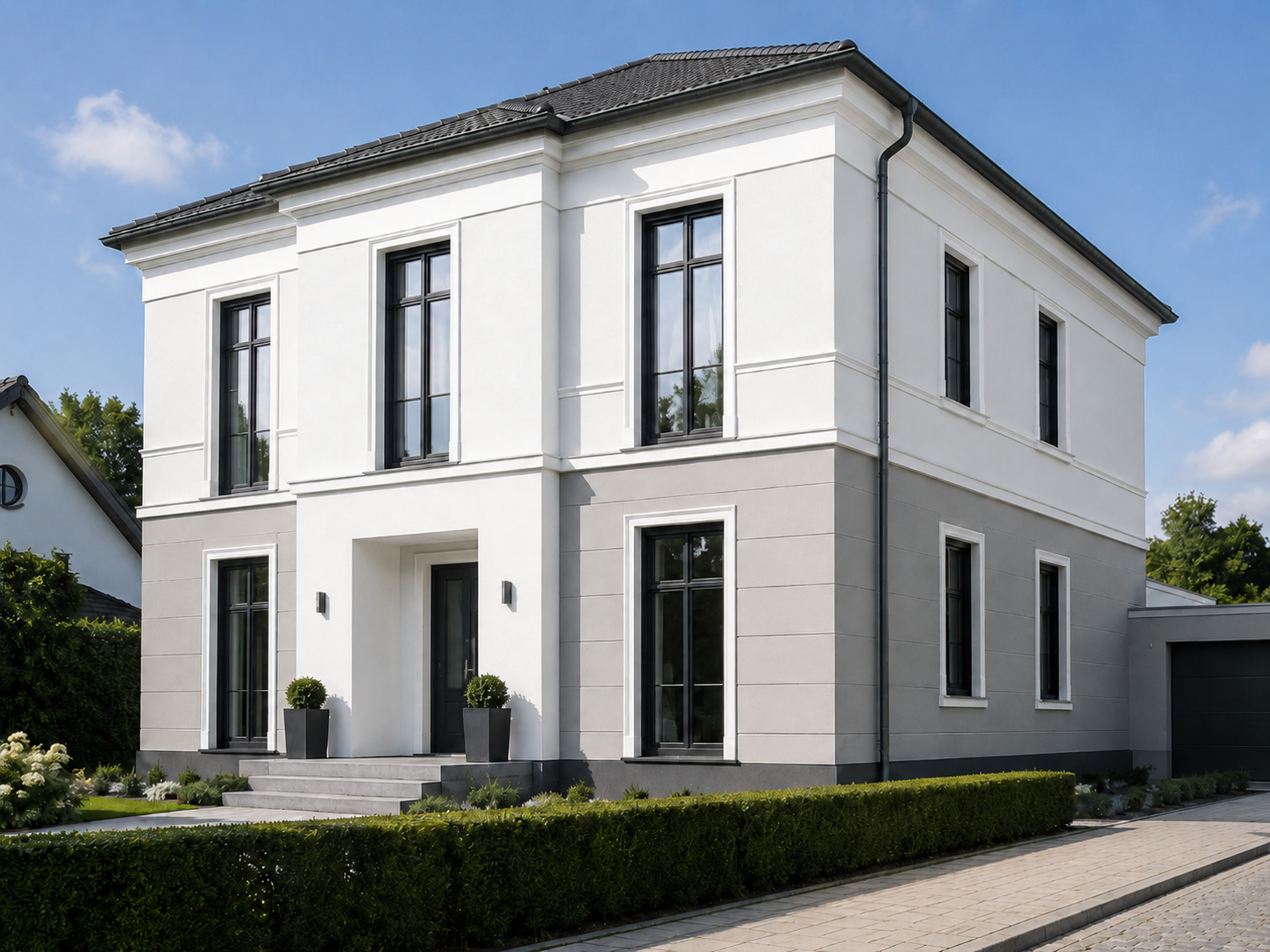 Individuell gestaltete Gebäudefassade